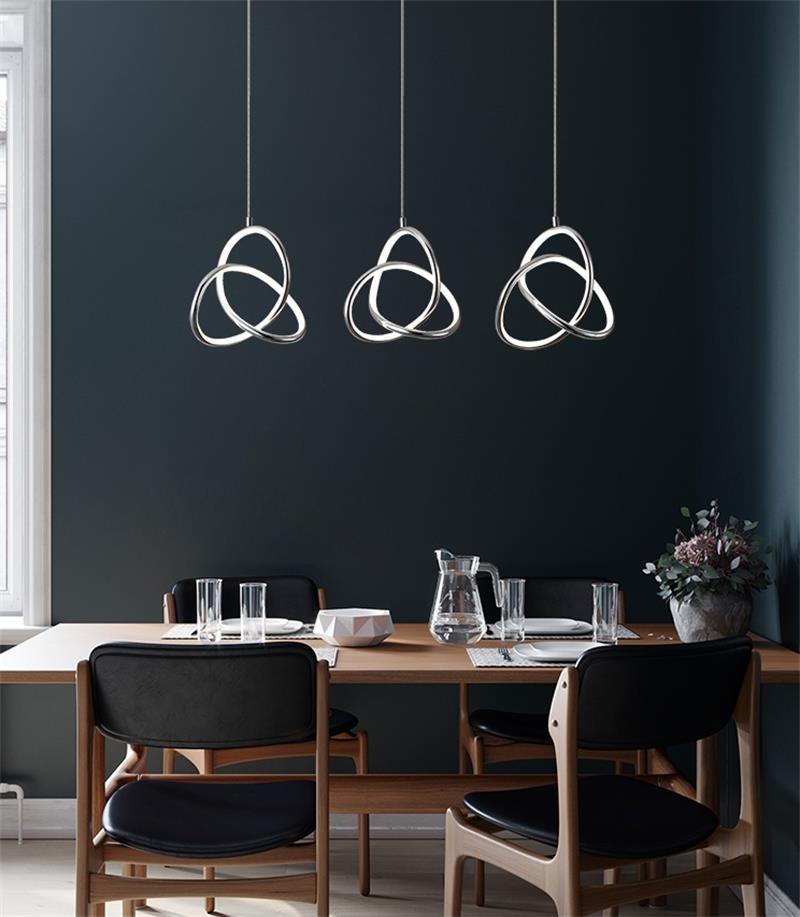 Modern Minimalist Living Room Hanging Ring LED Restaurant Bar Creative Chandelier