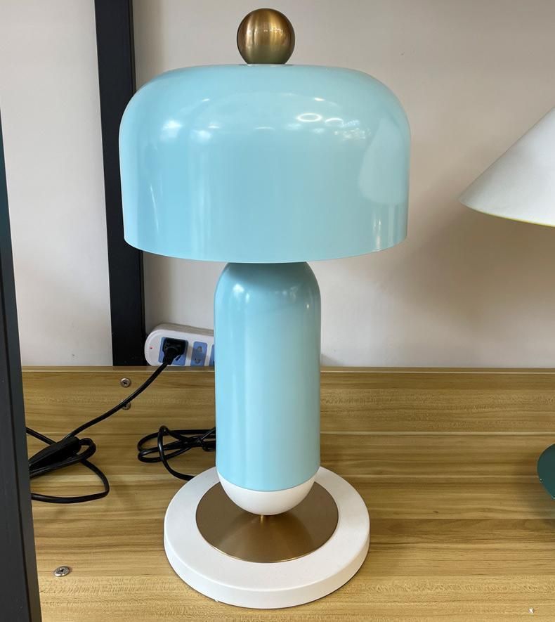 Blue Pink Blue Mushroom Girl Room Bedroom Besides Study Room Desk Night Table Light