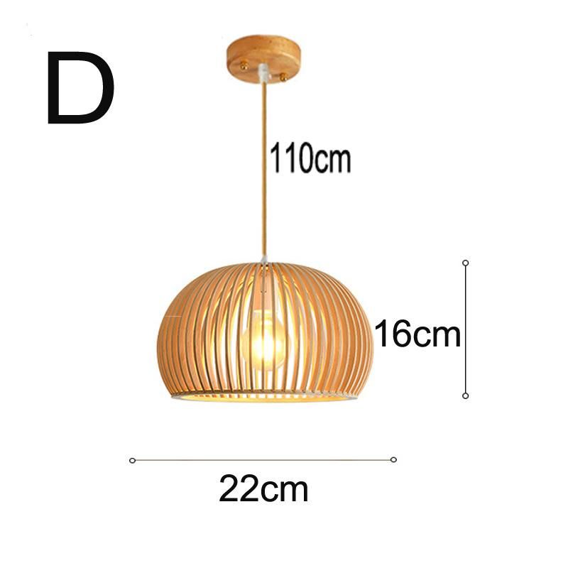 Modern Hand Made Retro Wooden Pendant Lights Japan Style Tea Room Secto Octo 4241 Pendant Lamp Droplight (WH-WP-41)