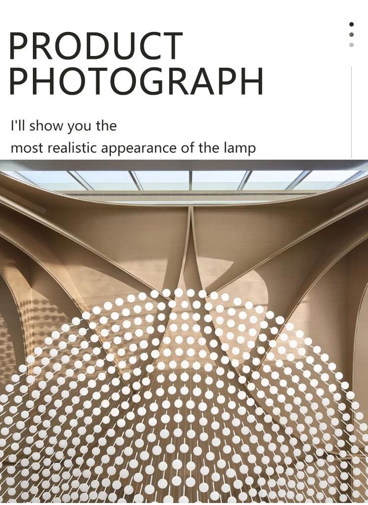 Hot Sale Decoration Large Custom Hotel Villa Glass LED Chandelier