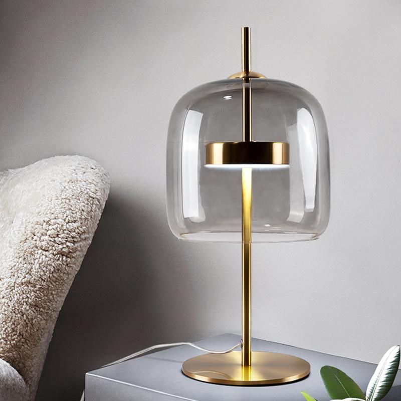 Nordic Glass Table Lamp Bedroom Bedside Living Room Modern Desk Light
