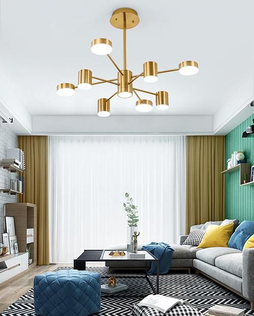 Modern Fashion Black Gold White LED Ceiling Suspended Chandelier Light