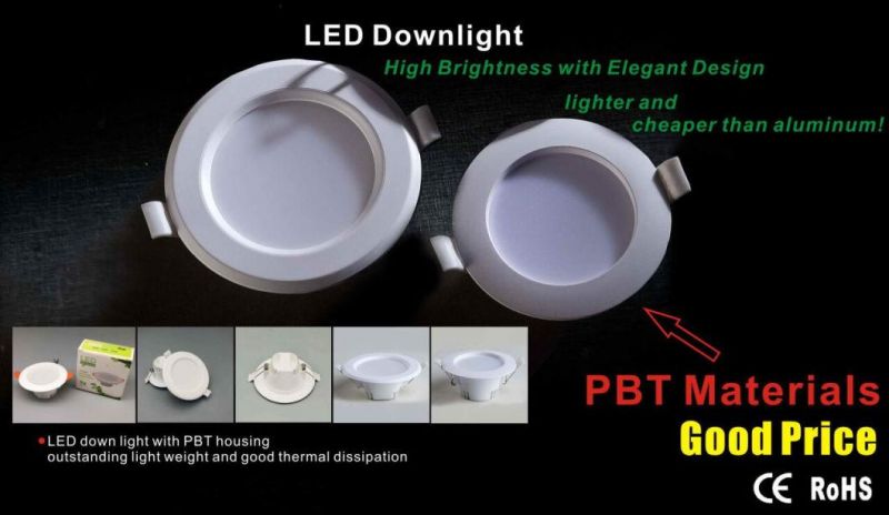 Cheap Proce Recessed Ceiling 120 Degree Light Beam Economy Hotsale PBT Housing LED Downlight with 2 Years Warranty