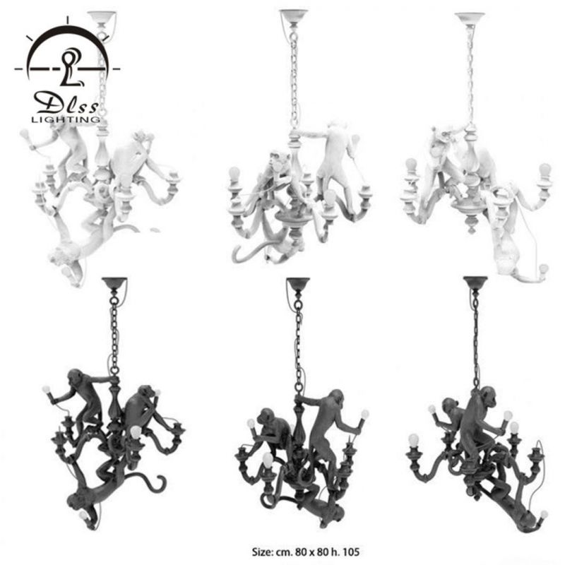 Modern Style of Resin Monky with sculpture Pendant Light