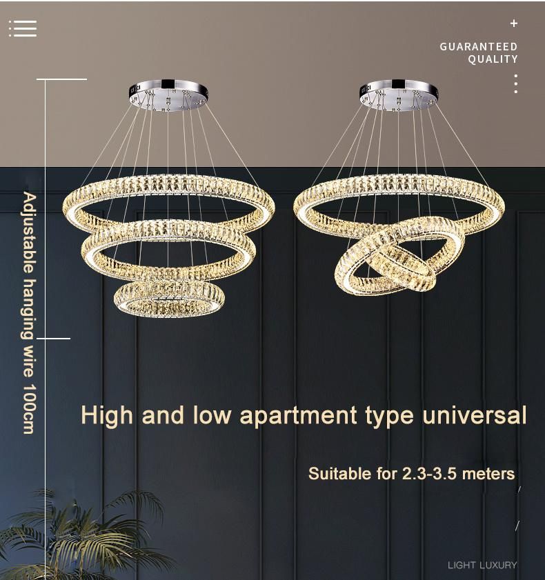 Round Smart Dining Pendant Lamp Kitchen Hanging Chandelier Ceiling Ring Pendant LED Light