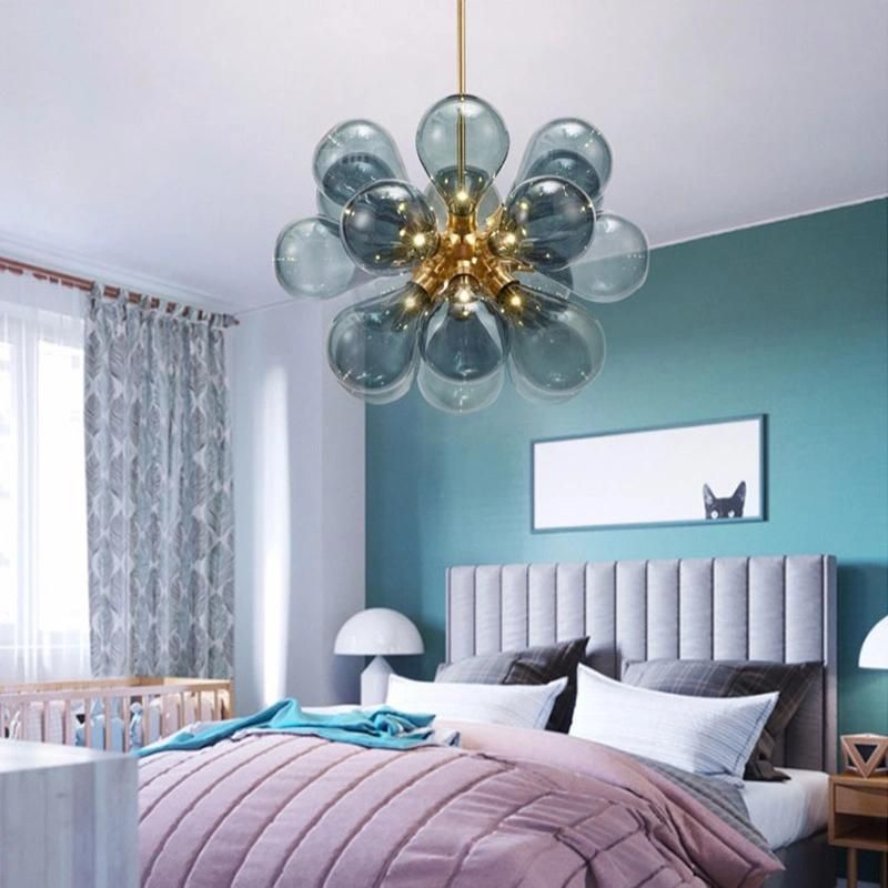 Bulb Creative Crystal Chandelier restaurant Bedroom Dining Room Pendant Lamp
