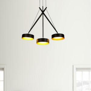Design Decorative Black Round Aluminum LED Pendant Light with Glass