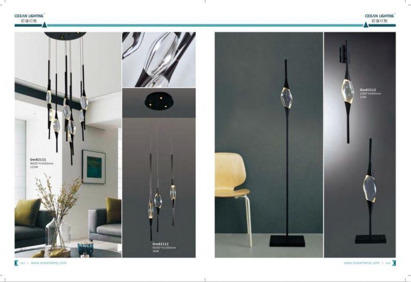 Modern LED Pendant Glass Light with Hotel, Restaurant or Offices