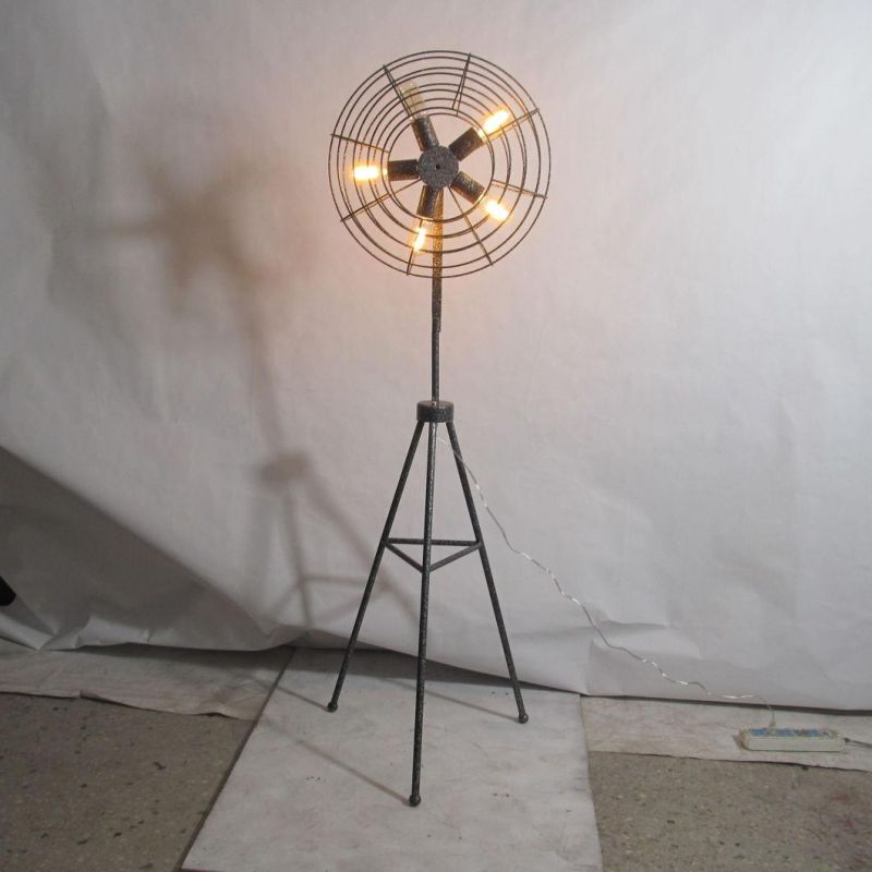 Vintage Industrial Floor Lamp Fan Light Lamp Edison Bulb Lamp Antique Retro Floor Lamp (WH-VFL-07)