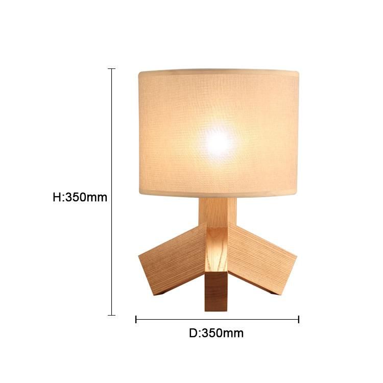 Wooden Short Tripod Design Floor Lamp Table Lamp Bedside Lamp