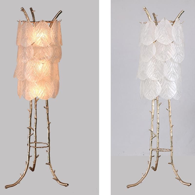 Hotel Project Floor Lamp with Crystal Glass Shade