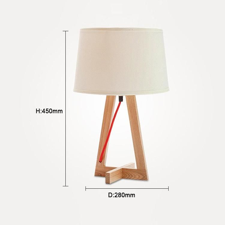 Simple Modern Solid Wood Creative American Vertical Table Lamp