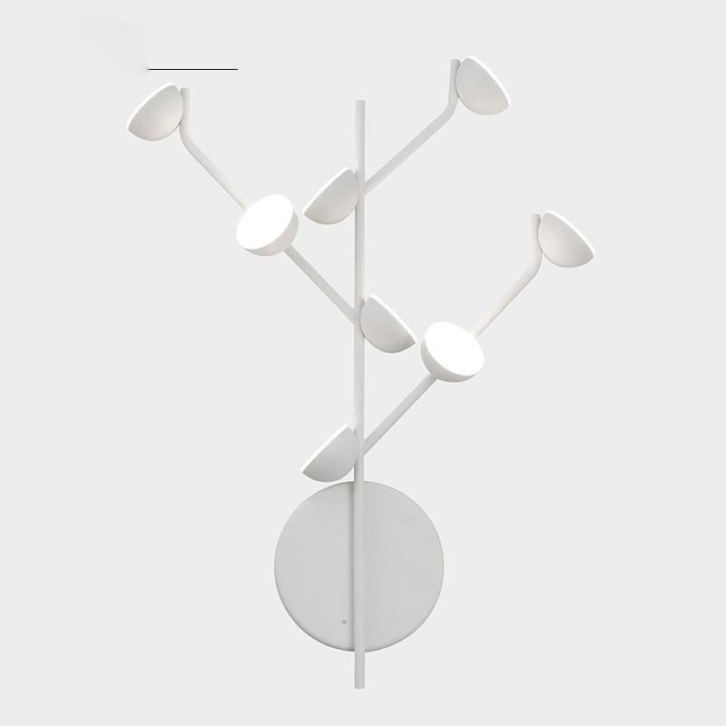 Minimalist White Multi - Head Dining Room Wall Lamp Modern Bedroom Branch Wall Light