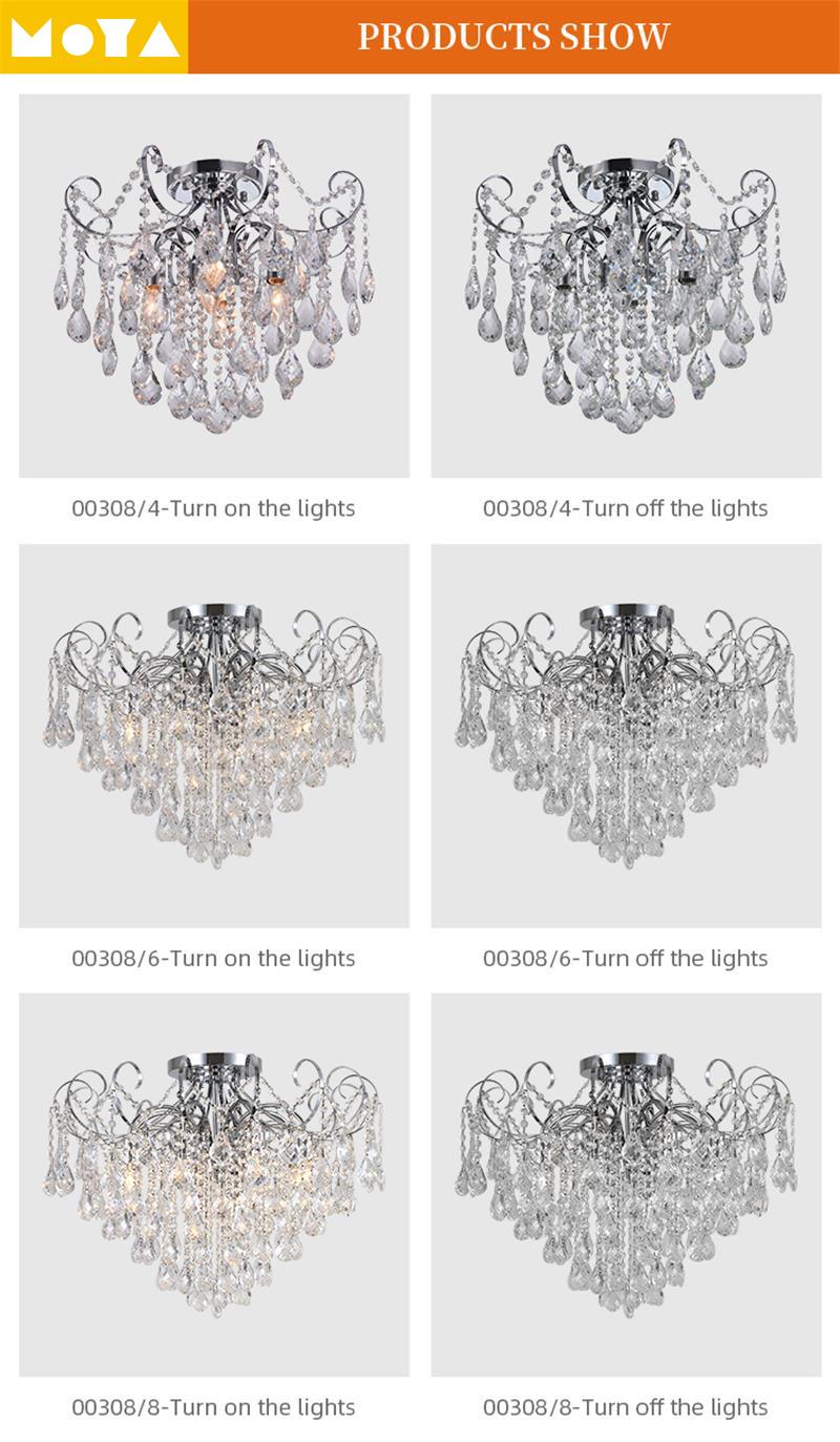 Special Design Crystal Glass Chandelier Living Room Dining Room Modern Interior Ceiling Lamp