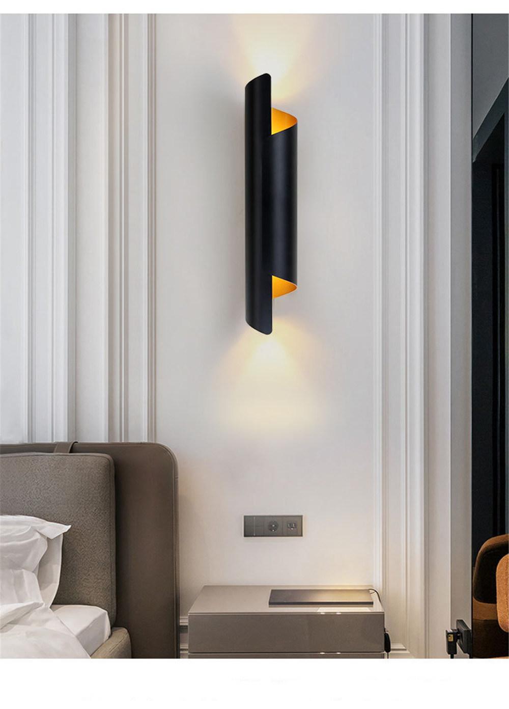 Bedside Wall Lamp Nordic Living Room Lamp Modern Bedroom Aisle Decoration Lamp Iron Simple Engineering Lamp