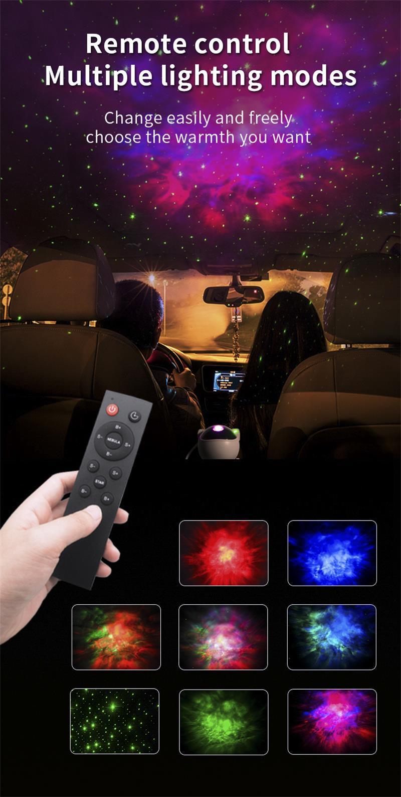 Laser Music Table Lamp Starlight Star Bedside Lamp Starry Sky Light LED Night Light Lamp Moon Star Projector