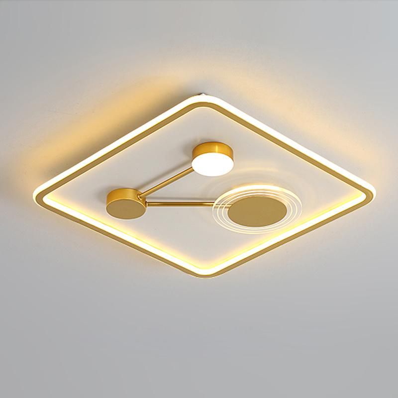 Golden Luxury Bedroom Lamp Simple Ceiling Light Creative Living Room LED