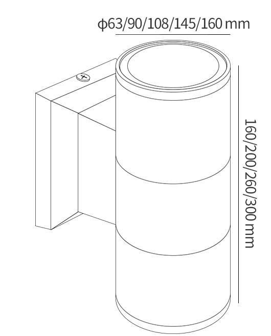 Waterproof IP65 Outdoor up and Down LED Wall Light