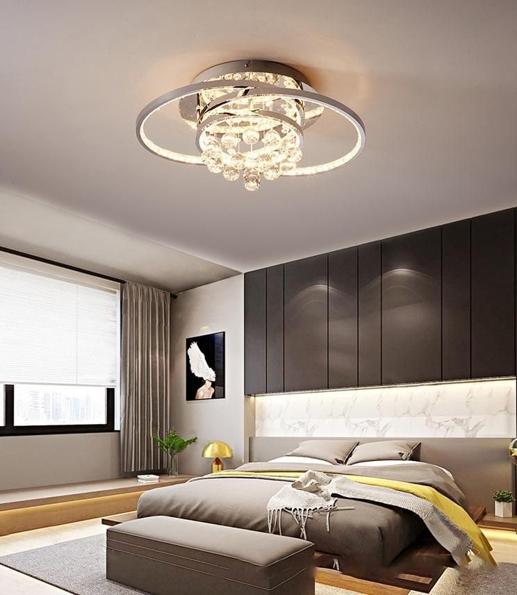 Nordic Modern Luxury Indoor Bedroom Crystal Simple Ceiling Lamp