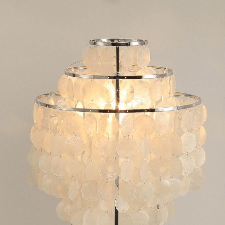 Modern Nordic Natural Shells Floor Lamp Bedroom Standing Shell Floor Lamps (WH-MFL-31)