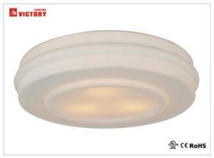 Simple Round LED Surface Mount Ceiling Light with White Glass