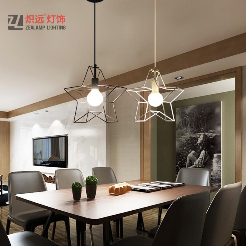 Modern Simple Lighting Coffee Shop Art Decor Suspension Iron Pendant Lamp