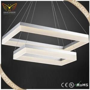 Lighting of Modern Hanging Decoration LED White Chandelier (MD7333)