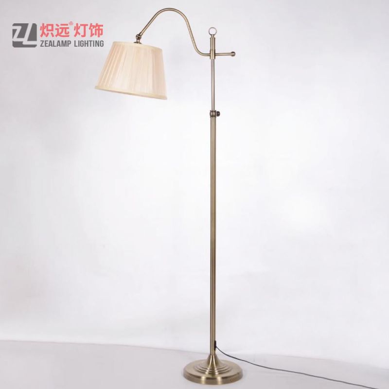 Fabric Roratable Floor Lamp Iron Standing Light Modern