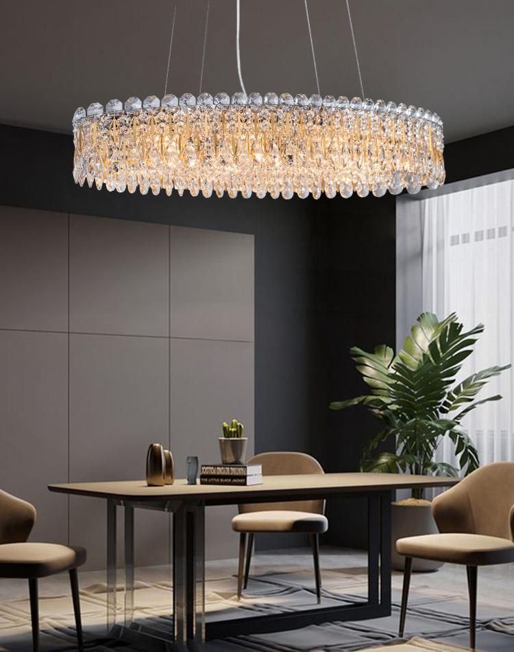 Luxury Modern Gold Crystal Chandelier Light for Hotel Restaurant Ding Room