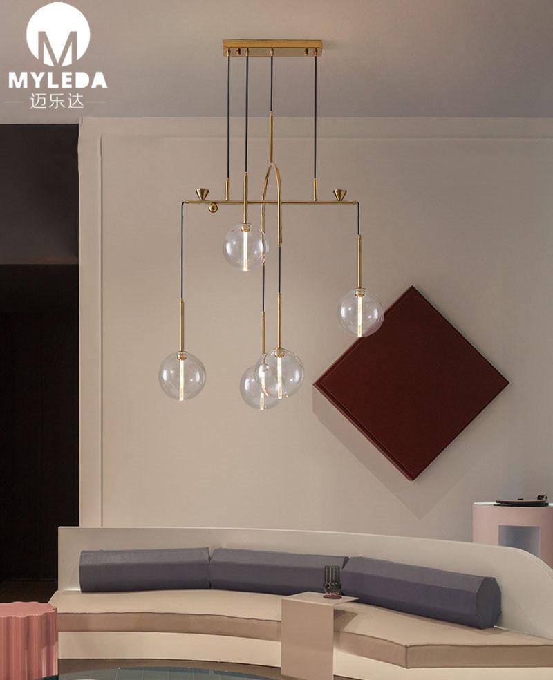 Modern Glass Indoor Chandelier Decorative LED Pendant Light