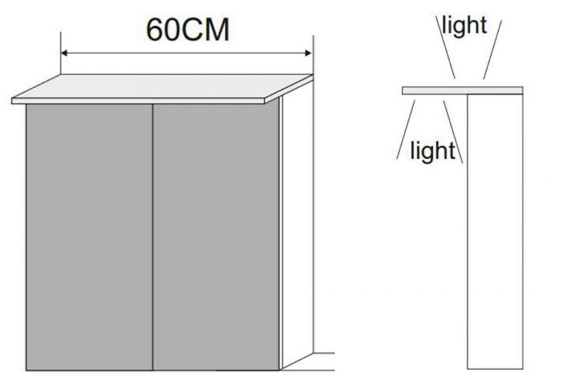 New Fashion Acrylic LED Panel Furniture Light Design Waterproofed Illumination Bath LED Light for Mirror or Bathroom Cabinet with Ce RoHS IP44