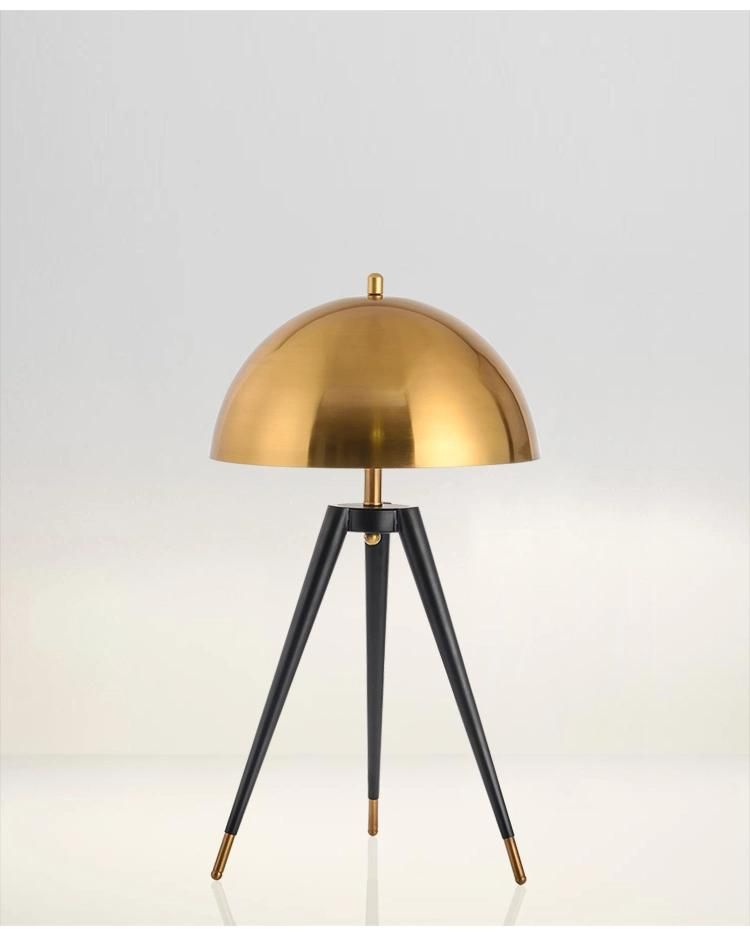 UL cUL Table Light Metal Bedside Tripod Table Lamp Mushroom Hotel Modern Portable Desk Lamp Home Luxury Fancy Designer Light Iron LED Tripod Stand Floor Lamp