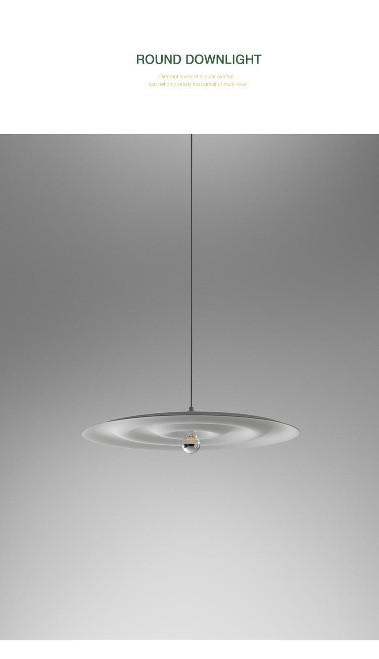 Nordic Round Pendant Light Modern Light Living Room Restaurant Villa Coffee Study Bedroom Pendant Light (WH-AP-155)
