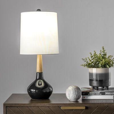 Modern Table Lamp with Great Accent Piece Accent Lamp Blue Ceramic Black Ceramic for Bedside Lamp