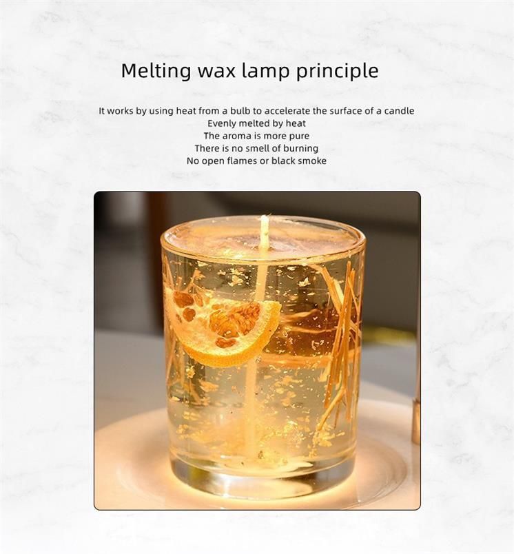 Minimalist Luxury Adjustable Light Candle with Marble Base Fragrance Lamp Melting Wax Light Aromatherapy Lamp