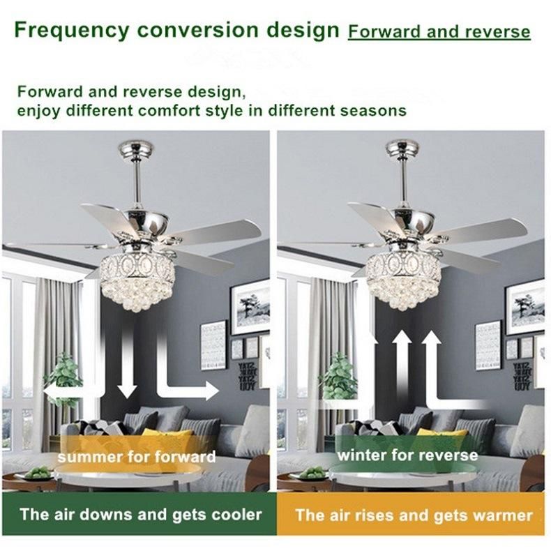 New Design Hotel Home Decorative Round LED Ceiling Pendant Fan Lights Luxury Hanging Crystal Chandelier