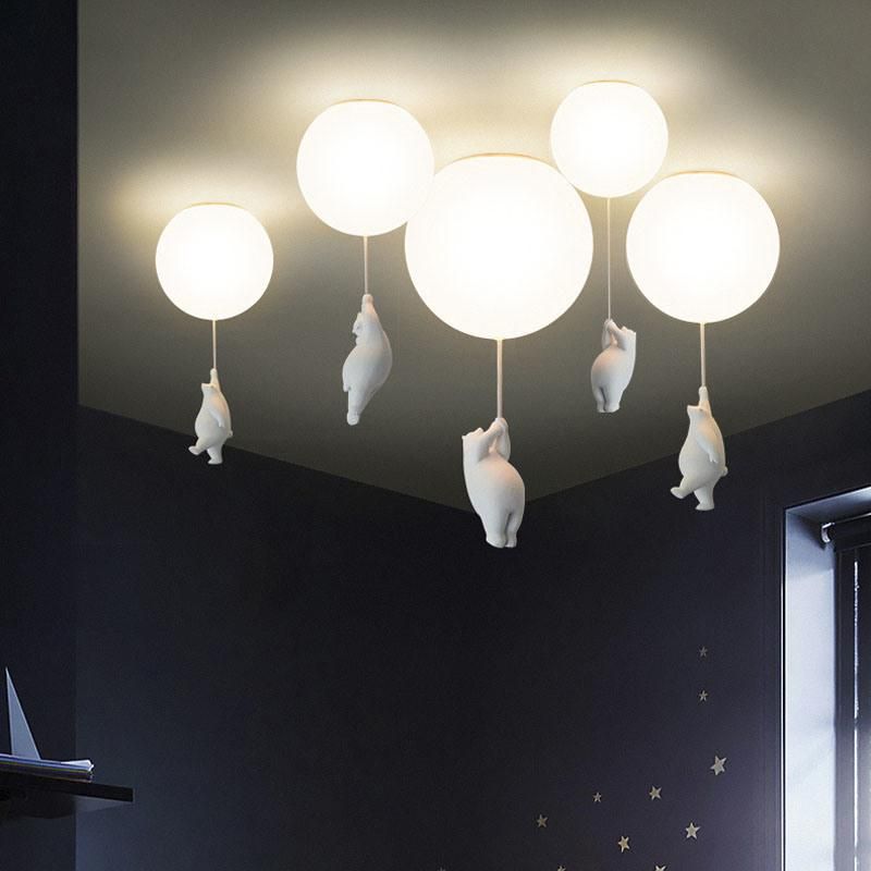 Balloon Lamp Children Room LED Light Modern Simple Bedroom Chandelier Lamp