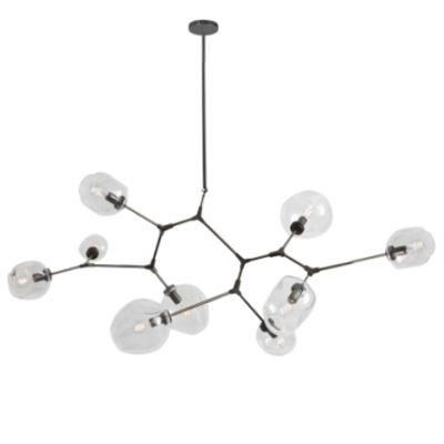 Starry Night Model Crystal Bubble Chandelier Black Smoked Nordic LED Ball Pendant Light