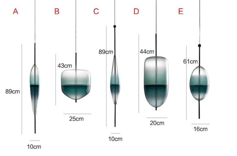 Hand Blown Glass Pendant Lamp