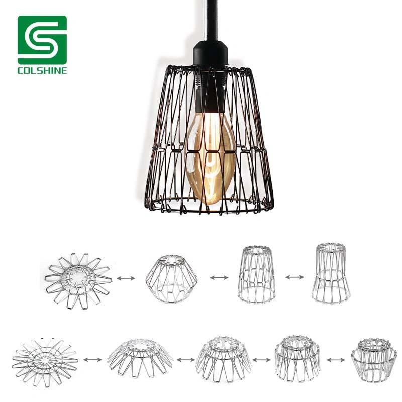 Vintage Foldable Metal Lampshade for Pendant Light DIY