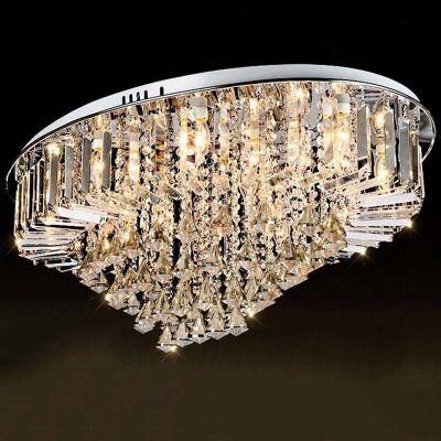 Oval Crystal Chandelier for Living Room Bedroom Hotel Ceiling Chandelier (WH-CA-55)