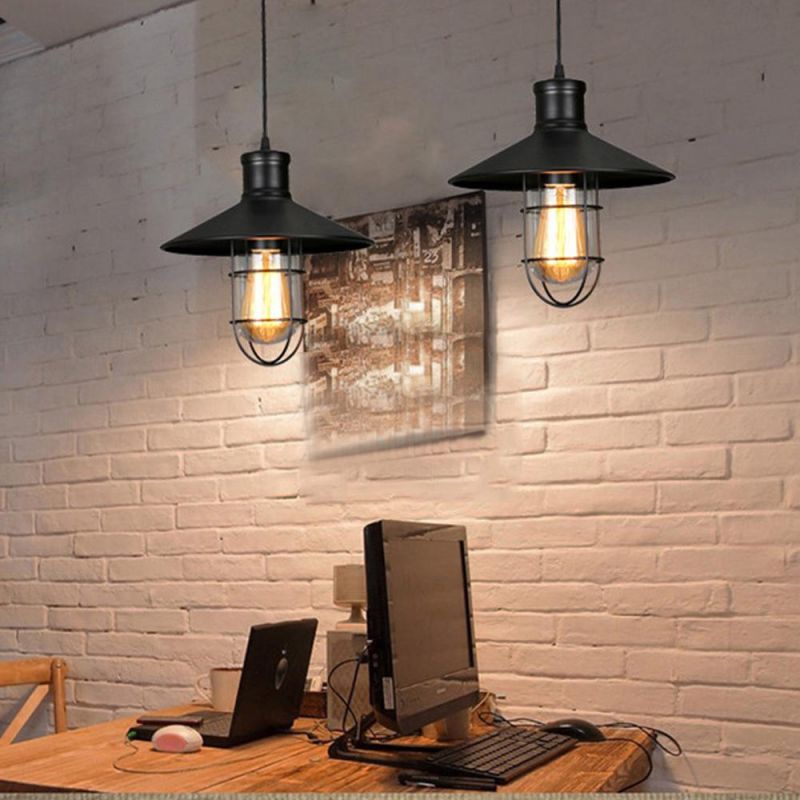 Retro Iron Chandelier Creative Personality Bedroom Restaurant Cafe Lamp Single Head Chandelier Pendant Lights