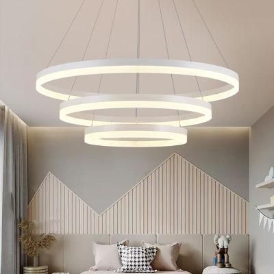 Modern Acrylic Pendant Lam Kitchen Olaug Modern Large Single Circle Ring Ceiling Light (WH-AP-355)