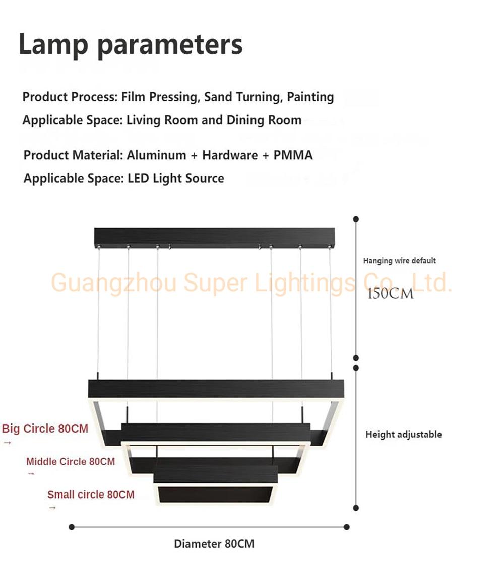 High Quality White Square Decorative Residential Coffee LED Ceiling Light