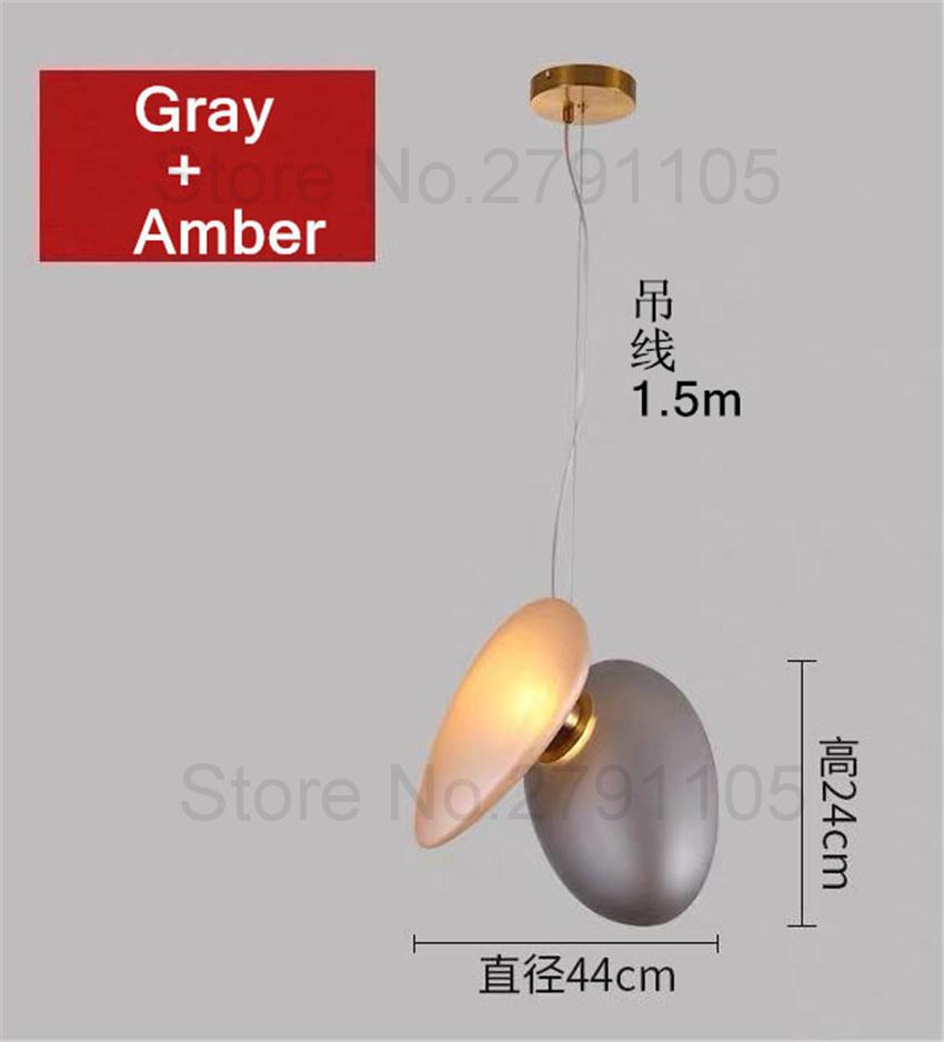 Post Modern 4 Colors Style Designer Pendant Lamp Special Shaped LED Glass Lamp Living Room Pendant Lamp (WH-AP-180)