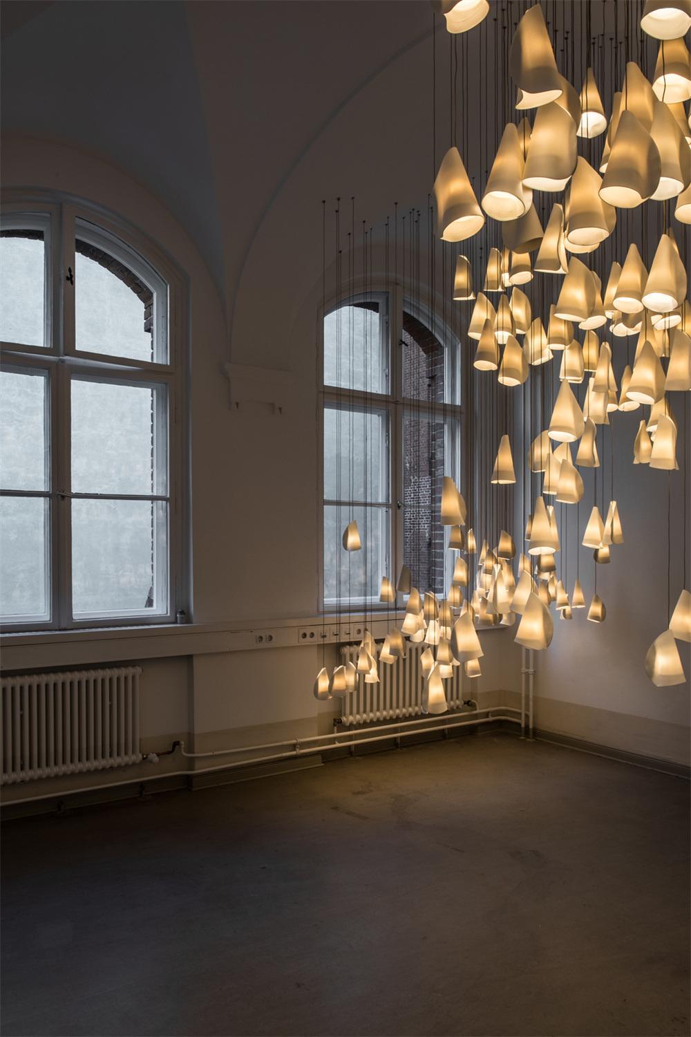 2022 Nordic Ceramic Chandelier Personality Creative Duplex Stairwell Hotel Lobby Bar Restaurant Pendant Lamp
