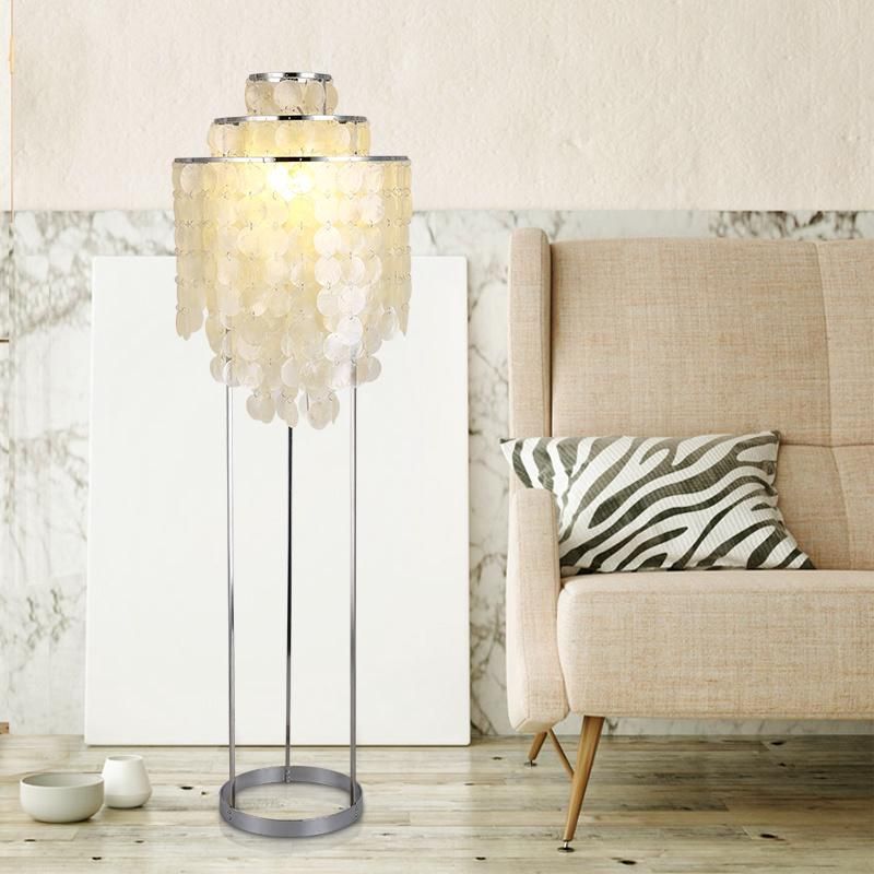 Modern Nordic Natural Shells Floor Lamp Bedroom Standing Shell Floor Lamps (WH-MFL-31)