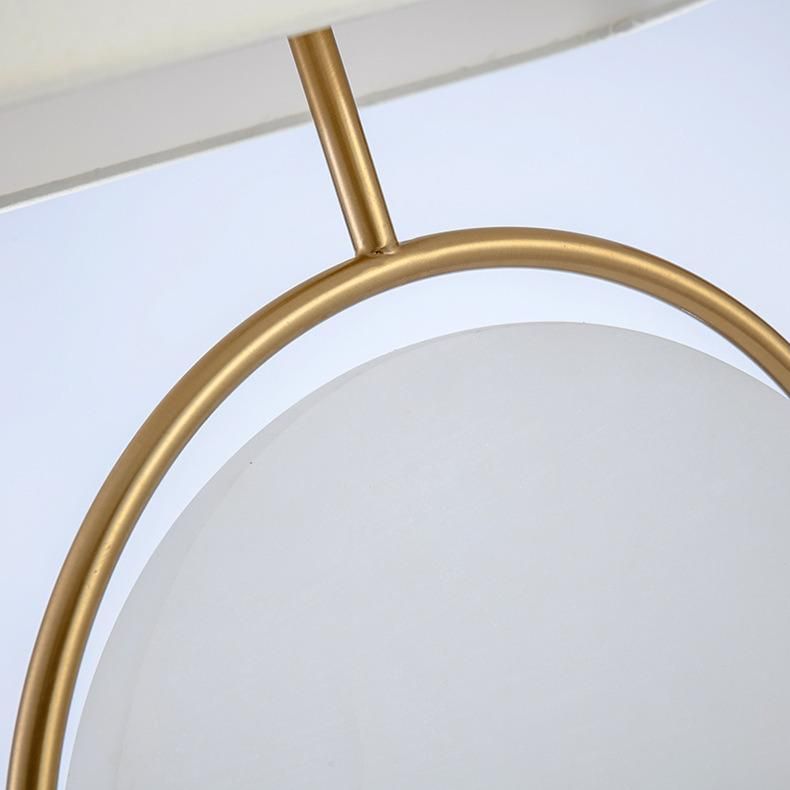American Creative Spanish Marble Round Table Lamp Bedroom Living Room Model Room Decorative Art Designer Table Lamp