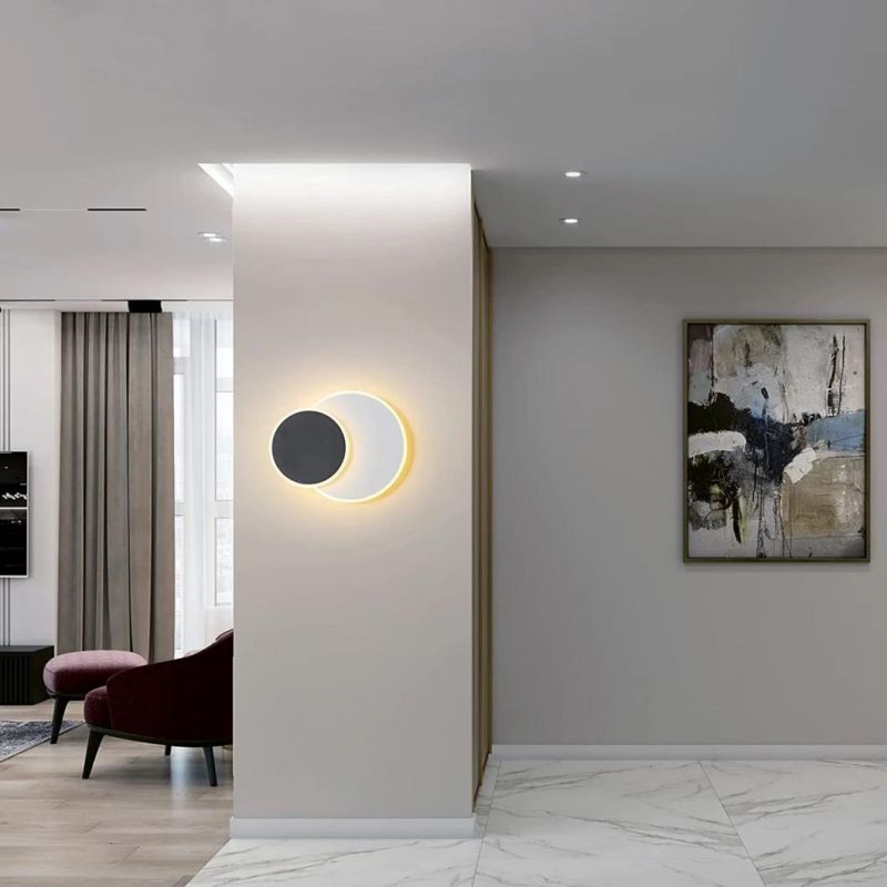 LED Modern Wall Light White Metal Acrylic Non-Dimmable Wall Sconce Unique Style 18W Wall Lamp Warm White LED Night Light for Bedroom Living Room Restaurant