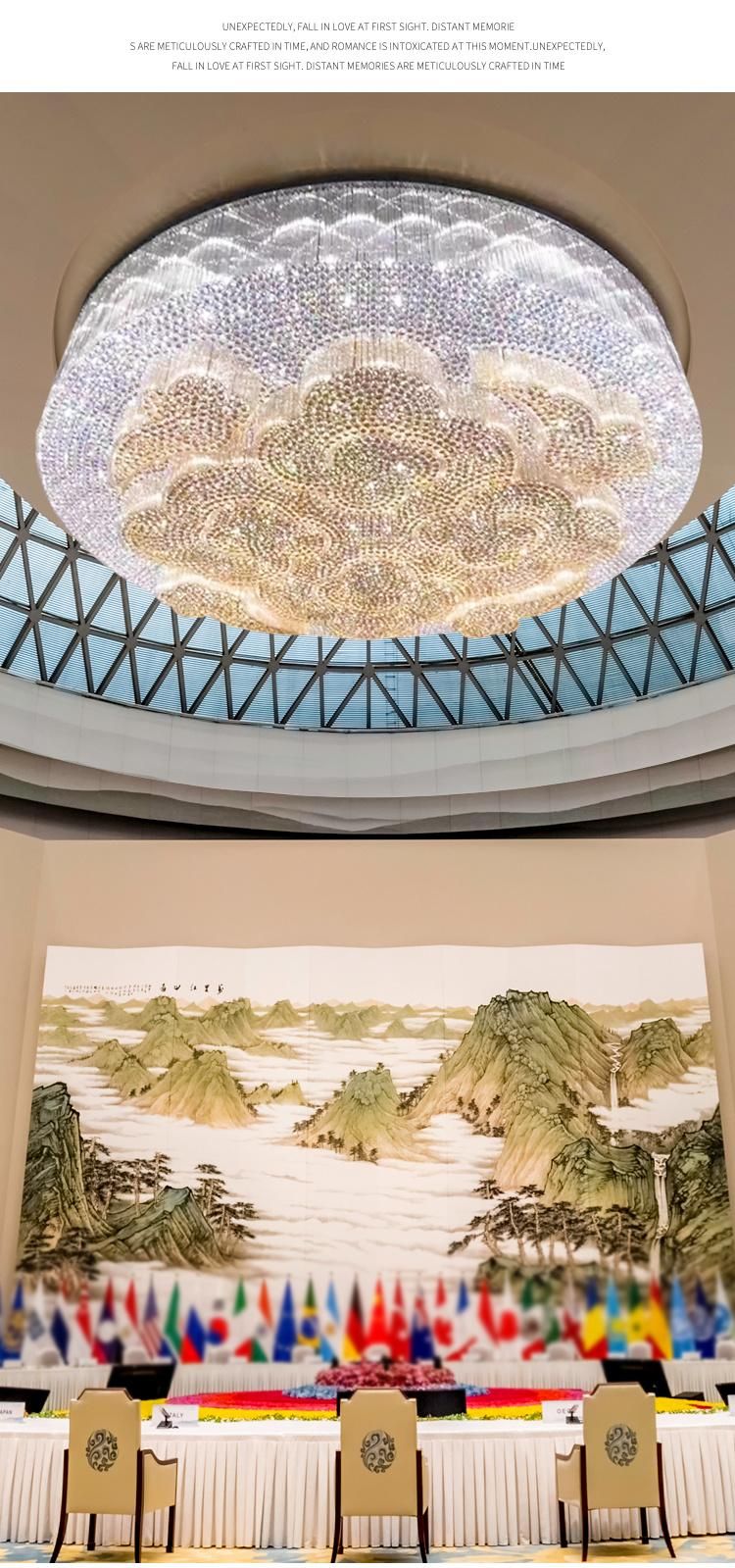 New Product Decoration Modern Weeding Hotel Lobby KTV Custom Project Large Chandelier Ceiling Lamp